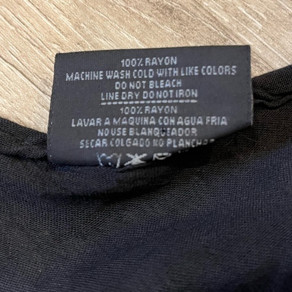 Ocean Breeze Black Cover Up Dress Free Size Semi Sheer - Picture 7 of 11